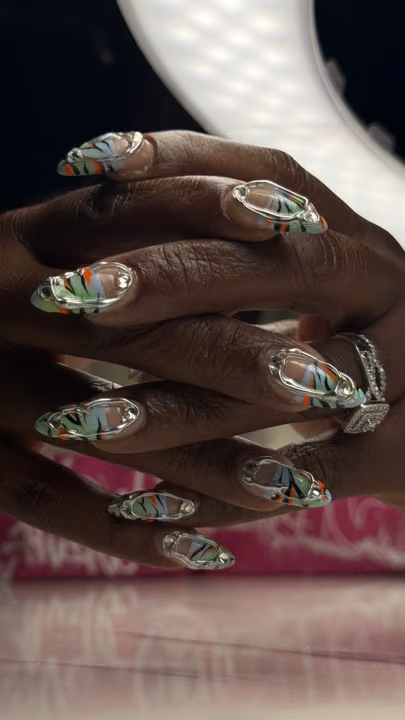 3d Sculpting, Chrome, Nail Extensions, Encapsulation — nail work by Nails by Cody