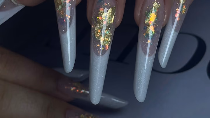 Encapsulation, Extreme Length, French Manicure — nail work by Yudit’s Nails