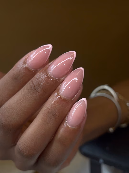 Apex Building, French Manicure, Structured Gel — nail work by Atlantas #1 Nail Salon