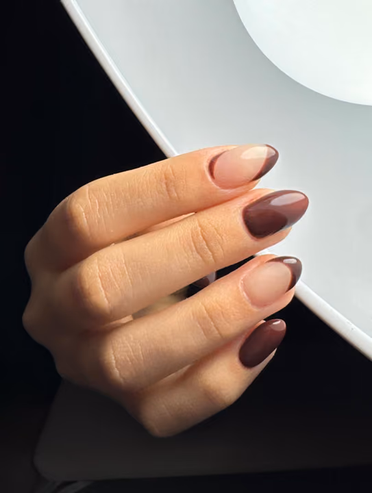 French Manicure, Structured Gel — nail work by Keilastudio