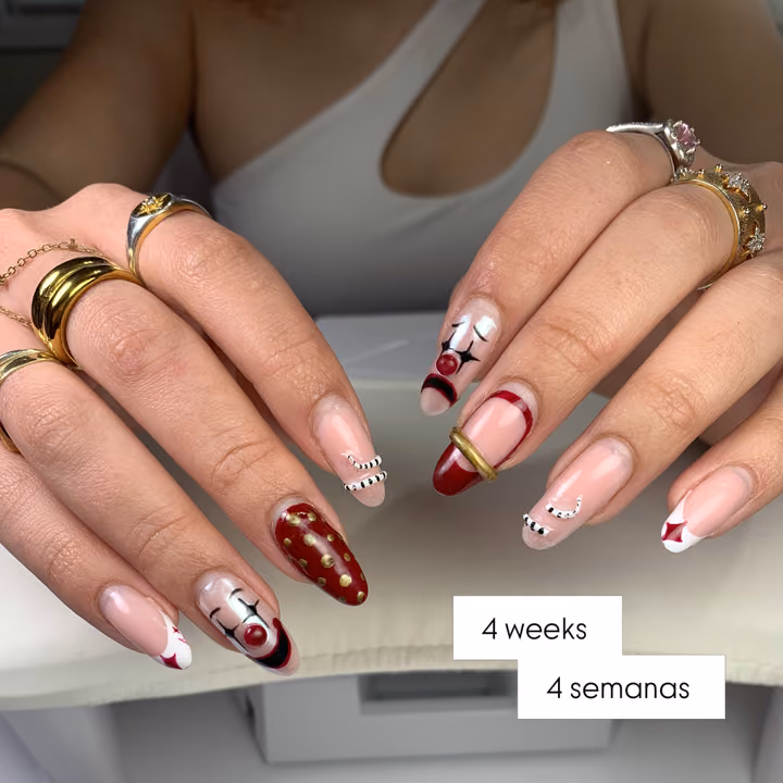 3d Sculpting, Apex Building, Gel Overlay, Hand Painting — nail work by VESTA BEAUTY NAILS