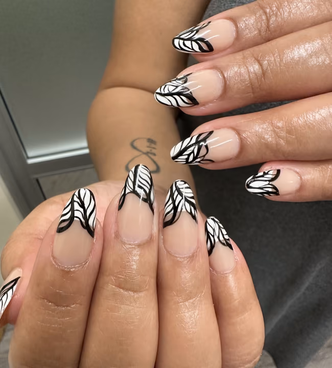Line Art — nail work by Sophy’s Nail Lab