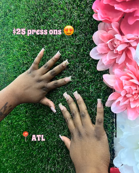 Charm Placement, Crystal Placement — nail work by Bpressed Atl