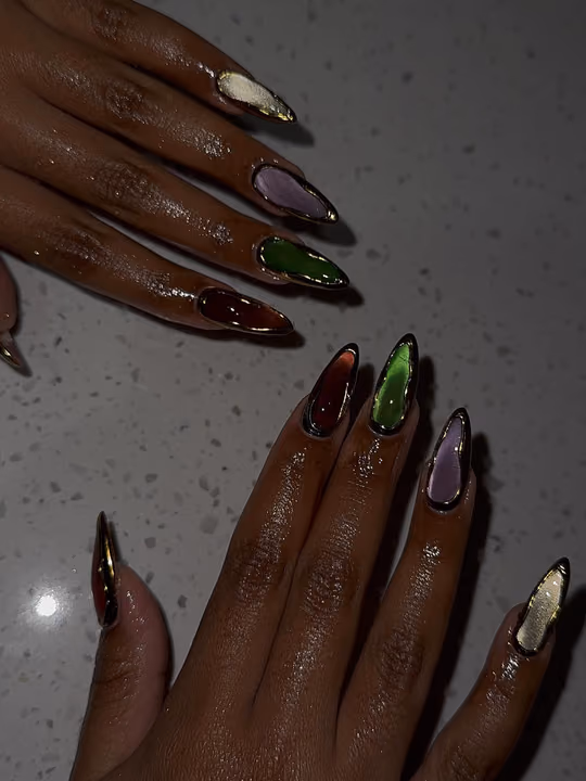 3d Sculpting, Chrome, Jelly Gel — nail work by Babe Cave Beauty,LLC