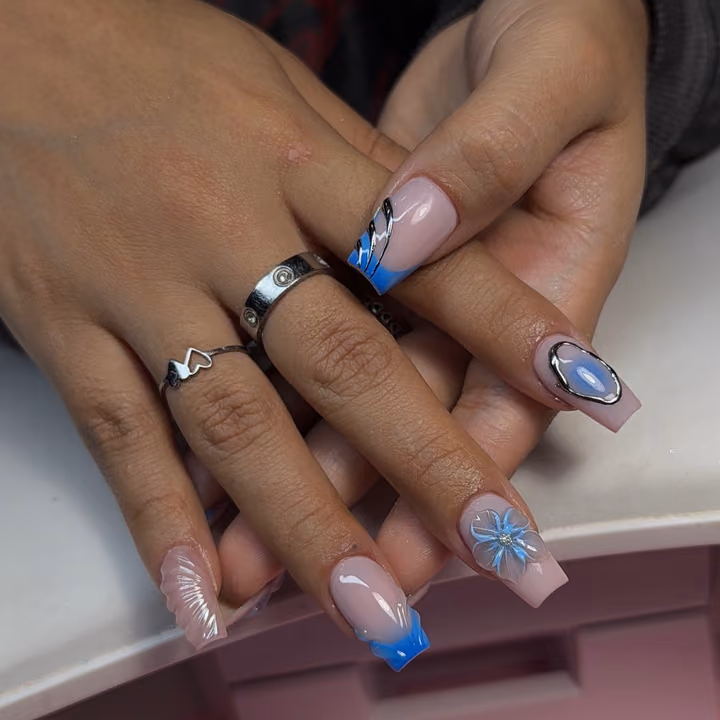 3d Sculpting, Chrome, Encapsulation — nail work by TARA NAILS & LASH -nails