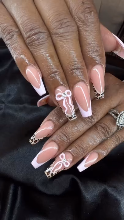 3d Sculpting, Animal Print, Coffin — nail work by Lush Nail Bar Grant Park