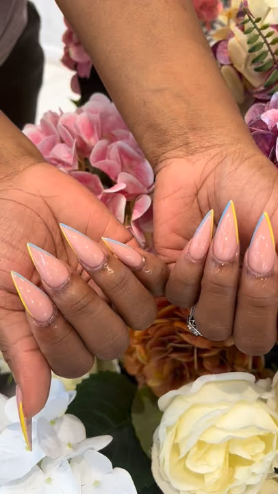 French Manicure, Stiletto — nail work by Lush Nail Bar Grant Park
