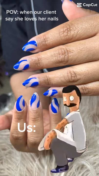 Line Art, Negative Space — nail work by Decatur