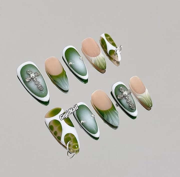 3d Sculpting, Airbrush, Charm Placement, Piercing — nail work by American Nails Cumming