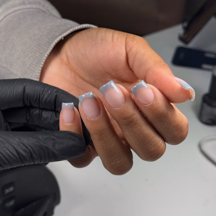 Line Art, French Manicure — nail work by Denise James