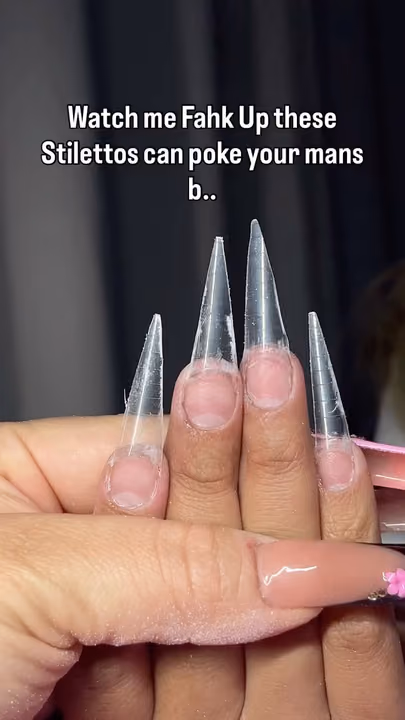 Nail Extensions, Sculpting, Acrylic, Stiletto — nail work by LuxuryStrokeNails