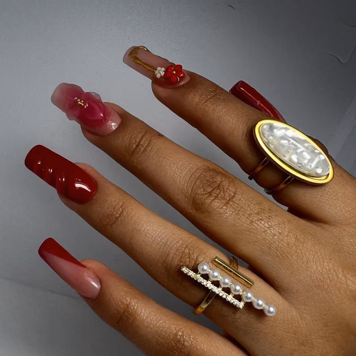 3d Sculpting, Encapsulation, Structured Gel — nail work by Maya Nails & Beauty
