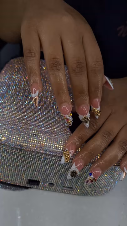 3d Sculpting, Charm Placement, French Manicure, Stiletto — nail work by Nail Your Occassion