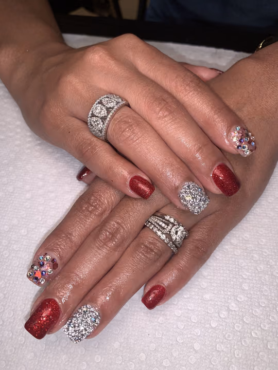 Crystal Placement — nail work by just nails