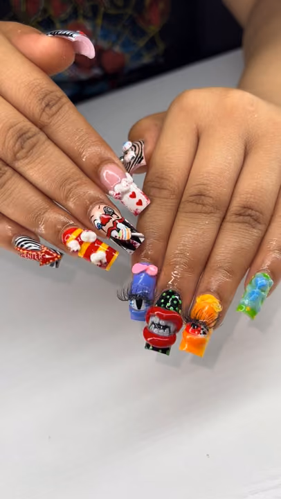 3d Sculpting, Character Art, Hand Painting, Mixed Media — nail work by Nailed By Christel