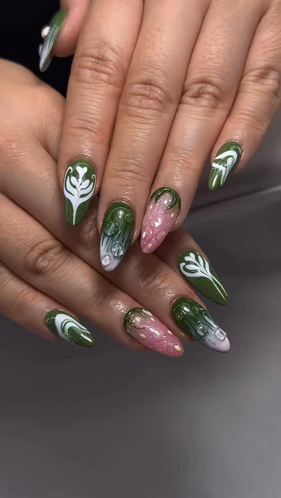 3d Sculpting, Hand Painting, Textured Finish — nail work by Jay