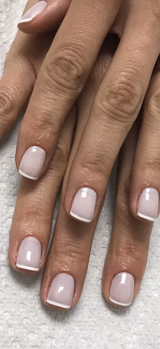 French Manicure, Line Art — nail work by Monique Brazilian Nails