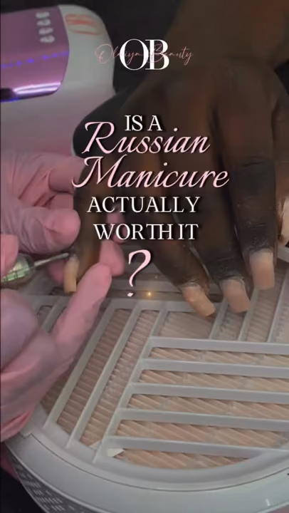 E File Prep, Russian Manicure — nail work by Olaiya Beauty Atlantas Best Mobile Nails