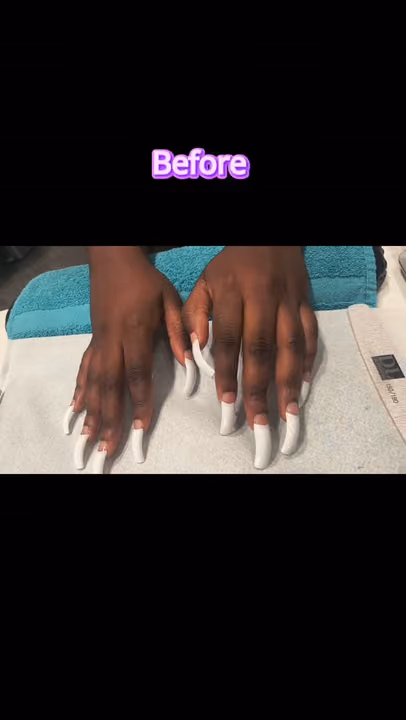 Acrylic, Coffin, Extreme Length — nail work by Ann