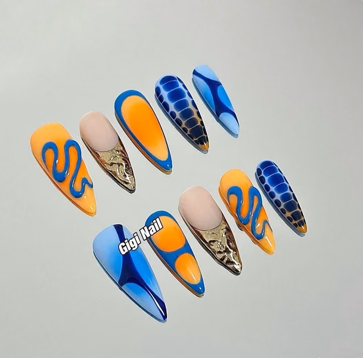 Texture, Chrome, Negative Space — nail work by American Nails Cumming