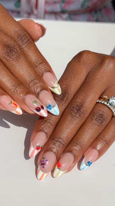3d Sculpting, French Manicure, Line Art, Hand Painting — nail work by Taylor Le