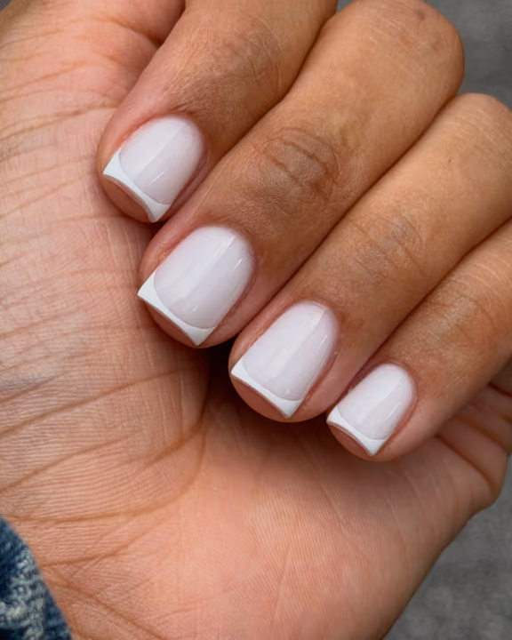 Apex Building, French Manicure, Square, Structured Gel — nail work by RUSSIAN MANI EDU+SALON
