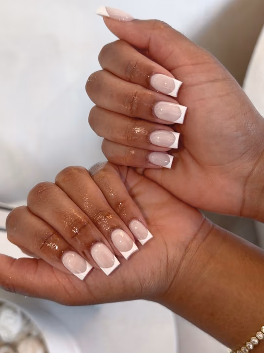 French Manicure, Square — nail work by Licensed Nail Artist