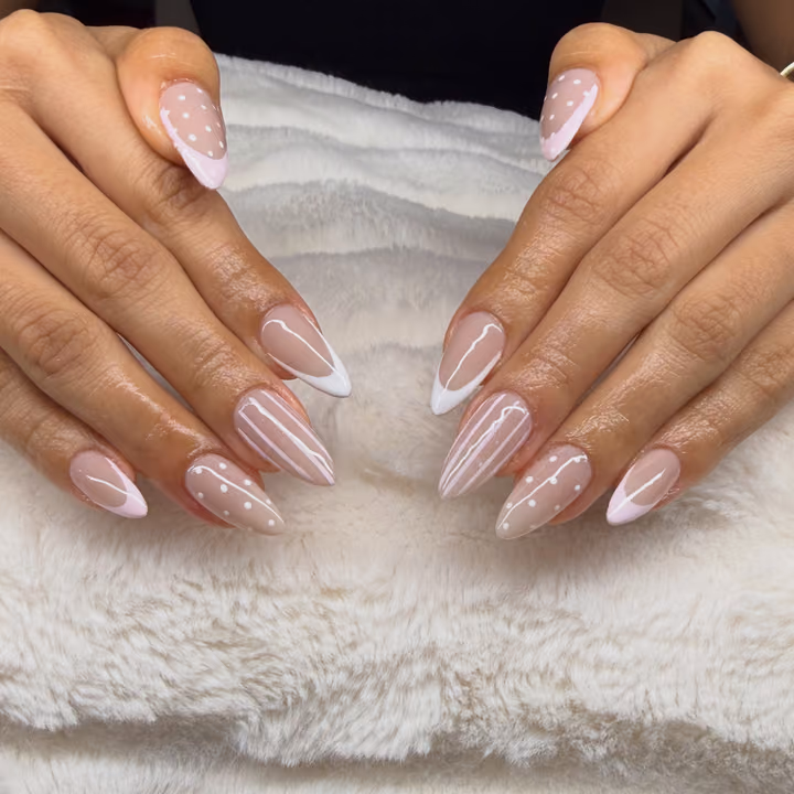 Dot Work, French Manicure, Hand Painting — nail work by nailedbykaykay