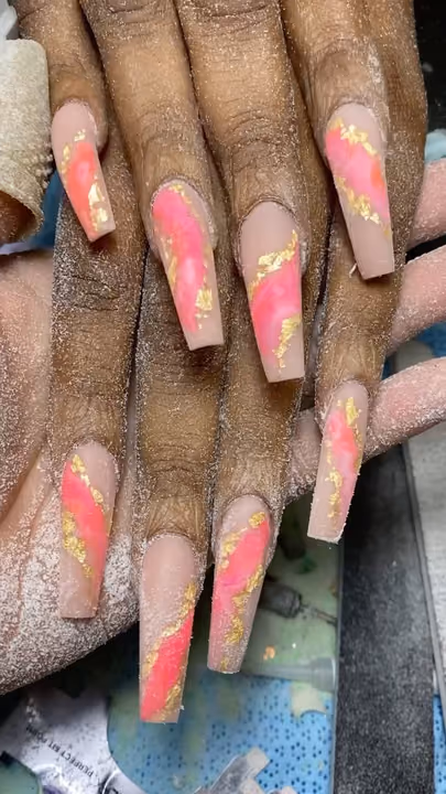Abstract Art, Encapsulation, Extreme Length — nail work by Atlanta Nail Artist