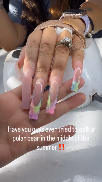 Extreme Length, Sculpting, Square, Structured Gel — nail work by Yesit Nails