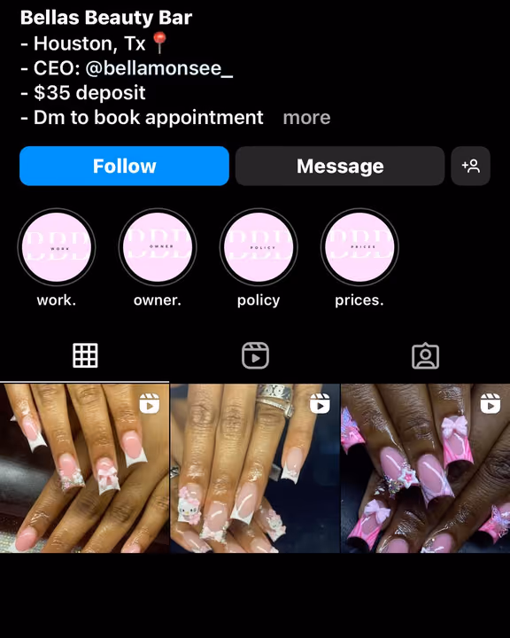 Charm Placement, Duck, Flare Nails — nail work by Norcross nail tech