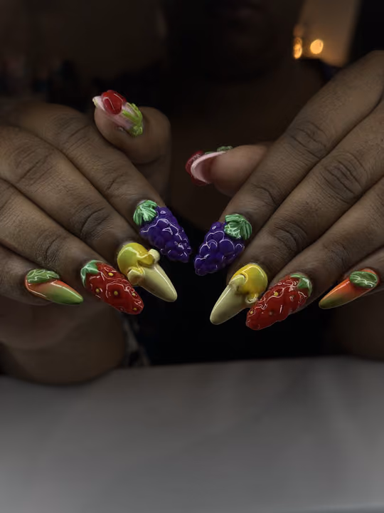 3d Sculpting, Hand Painting — nail work by Nails by Cody