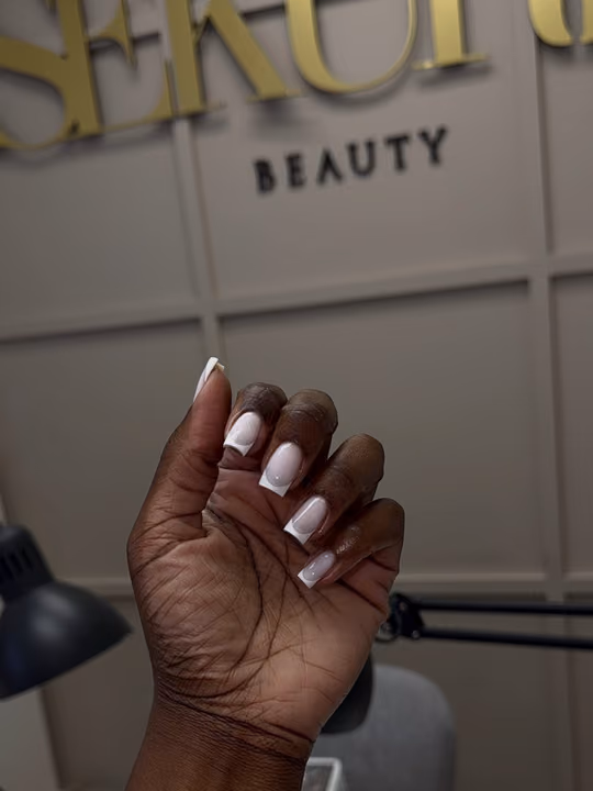 French Manicure, Structured Gel — nail work by Denise James