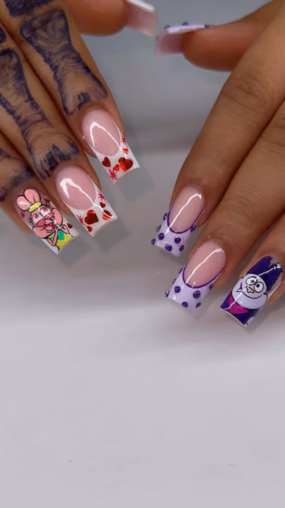 3d Sculpting, Character Art, Hand Painting — nail work by Nailed By Christel