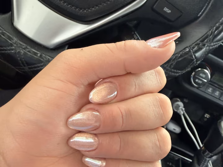 Cat Eye, Chrome — nail work by Nails_studio_Ruthi