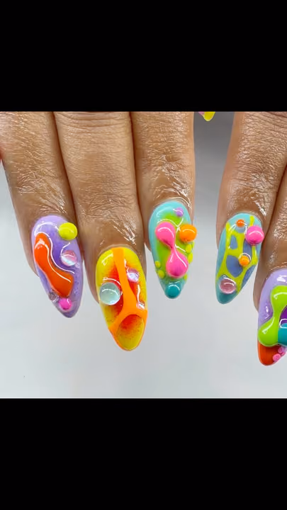 3d Sculpting, Blooming Gel — nail work by Rachel Odom