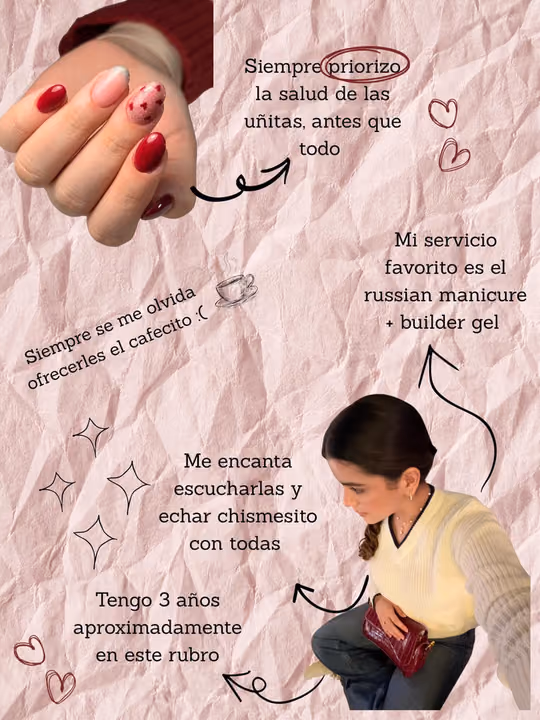 Builder Gel, Russian Manicure — nail work by Sofía Nails Artist