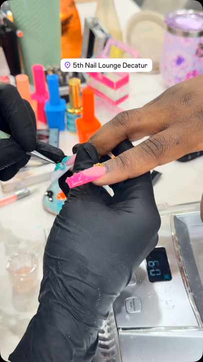 Acrylic, Sculpting — nail work by 5th Nail Lounge Decatur
