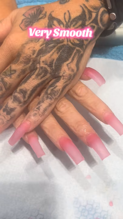 Acrylic, Ombre, Encapsulation, Extreme Length — nail work by Ann