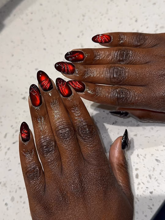 3d Sculpting, Cat Eye, Magnetic Gel — nail work by Babe Cave Beauty,LLC