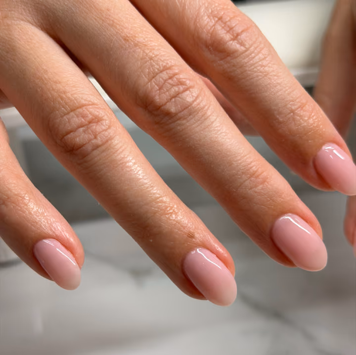 Apex Building, Structured Gel — nail work by Nails By Yoko.