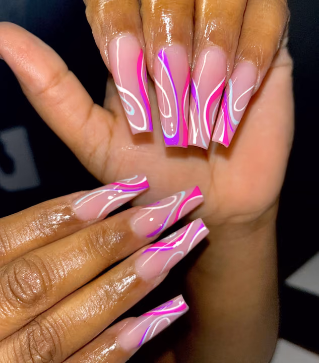 Line Art, Nail Extensions — nail work by Modern Image Artistry