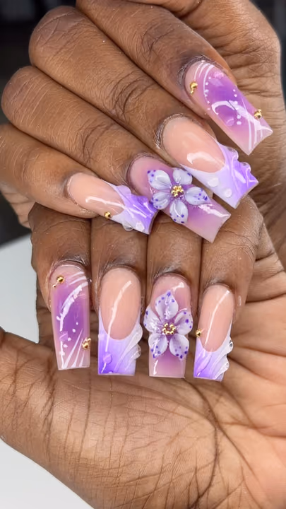 3d Sculpting, Encapsulation, French Manicure, Textured Finish — nail work by GT NAILS Duluth, Ga