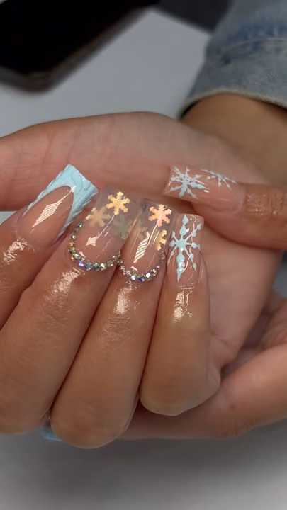 3d Sculpting, Crystal Placement, Encapsulation — nail work by Skyler Floyd