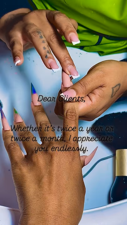Extreme Length, French Manicure, Stiletto — nail work by Atlanta Nail Artist