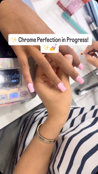 Chrome — nail work by Lush Nail Bar Toco Hills