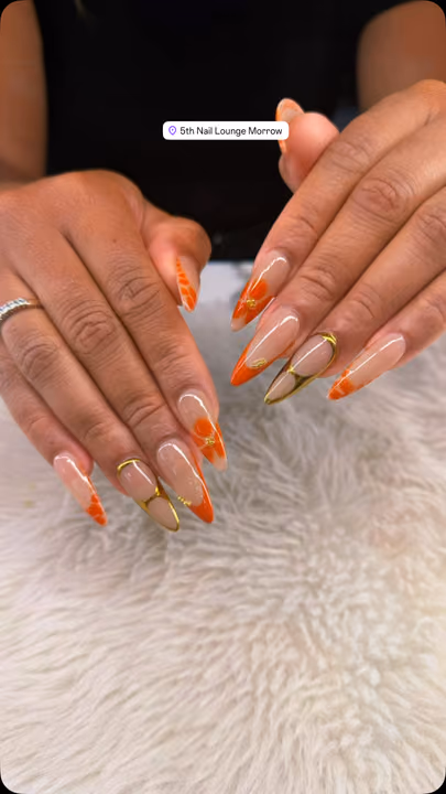 3d Sculpting, Chrome, French Manicure, Stiletto — nail work by 5Th Nail Lounge Morrow
