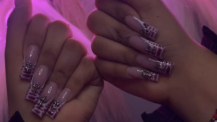 Charm Placement, Encapsulation, Nail Extensions — nail work by Abbienailz