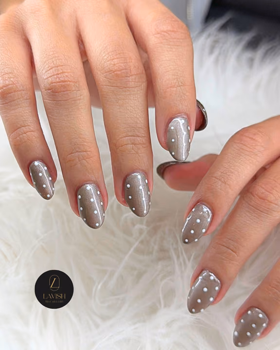 Cat Eye, Magnetic Gel, Dot Work — nail work by Lavish Nails & Lash