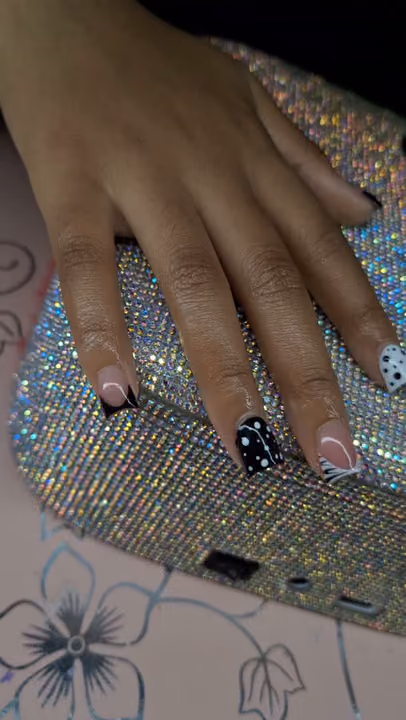 French Manicure, Hand Painting, Stamping — nail work by Nail Your Occassion